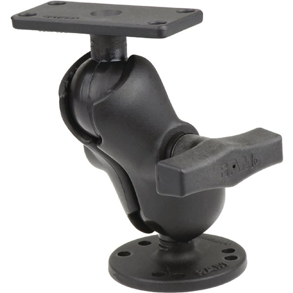 Ram Mounts RAM 1.5" Ball Mount with 2.5" Round Base, Short Arm & 2" x 4" Plate for the Humminbird Helix 7 ONLY RAM-202-24-B-202